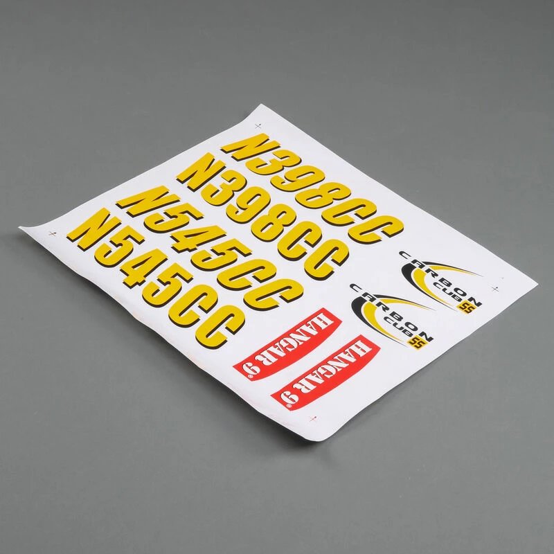 Hangar 9 Decal Sheet: Carbon Cub 15cc for Covering Supplies